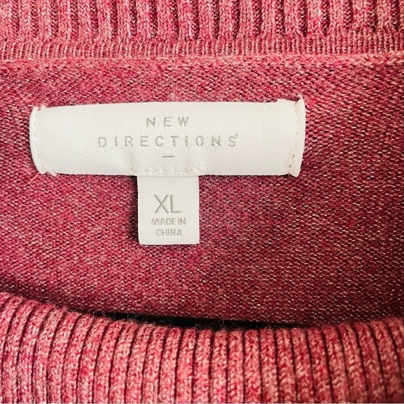 New Directions woman cowl neck knit sweater size XL stretch comfortable fall - Picture 4 of 10